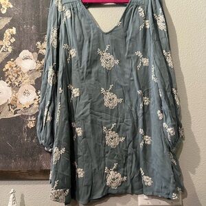 Free People Floral Embroidered dress